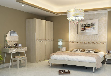 3-5 Star Hotel Bedroom Furniture Sets , Hotel Project Furniture High Glossy