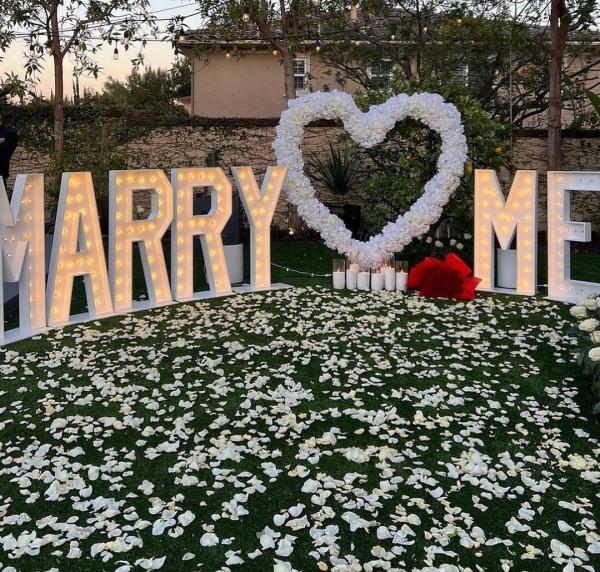 5000 Hours Working Lifetime Marquee Light Up Letters Will You Marry Me Neon Sign