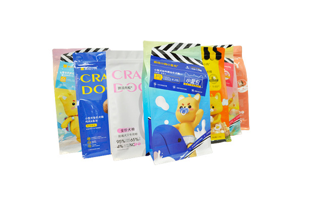 Moisture Proof Service Flat Bottom Stand Up Pouches With Resealable Zipper Top