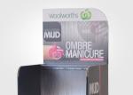 Nail Polish Cardboard Display Shelves , 4 Color Printing POS Display Stands
