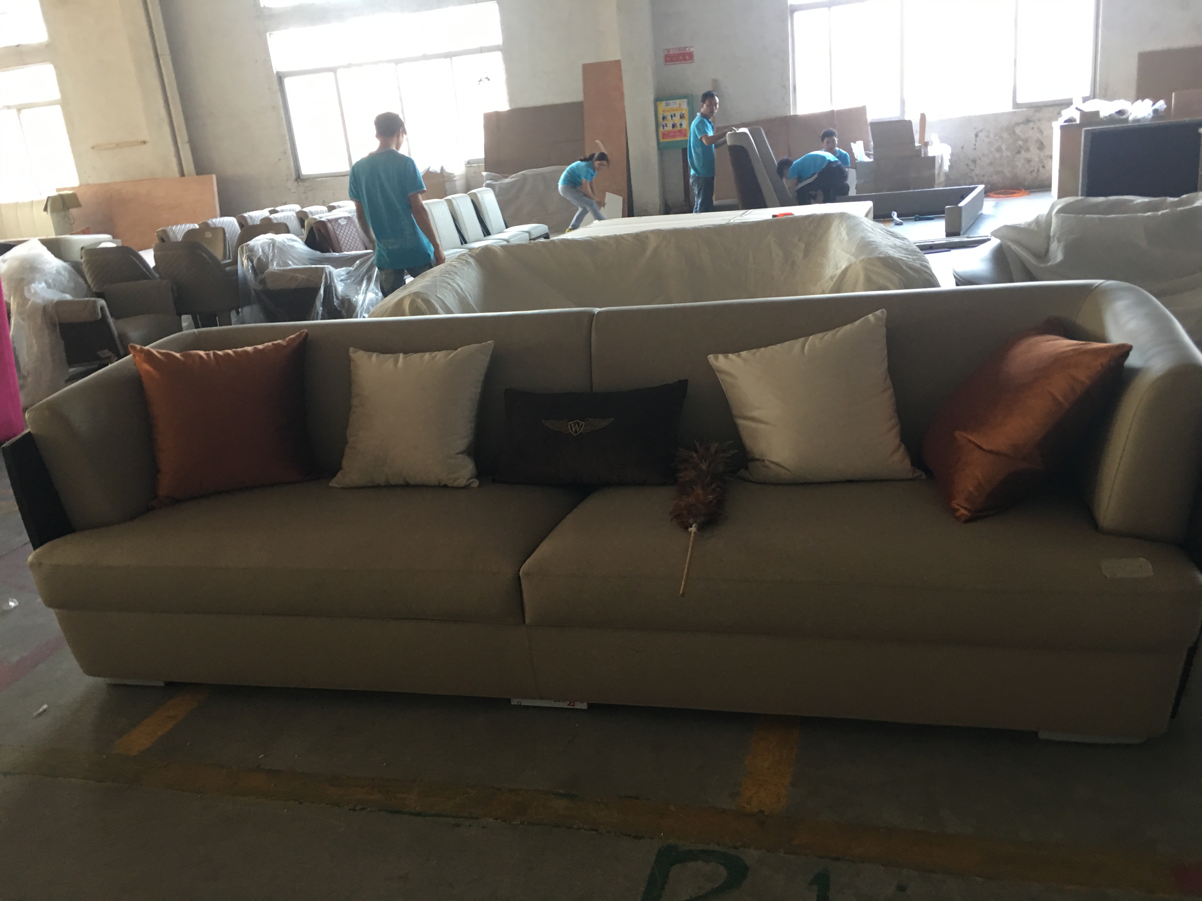 Modern Design Fabric Plaid Love Seat Lounge Room Living Room Sofa