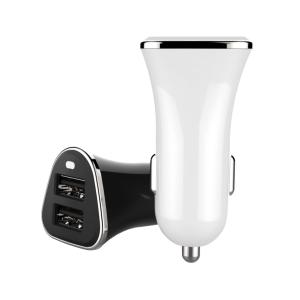 China Plastic Fast Charging Car Charger 1 Year Warranty With 2 USB Ports wholesale