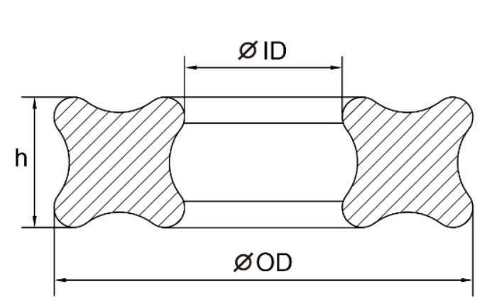 NBR / FKM Material X Ring Seals ID 12.42x1.78 AS568 Standard X Shaped Seal Ring