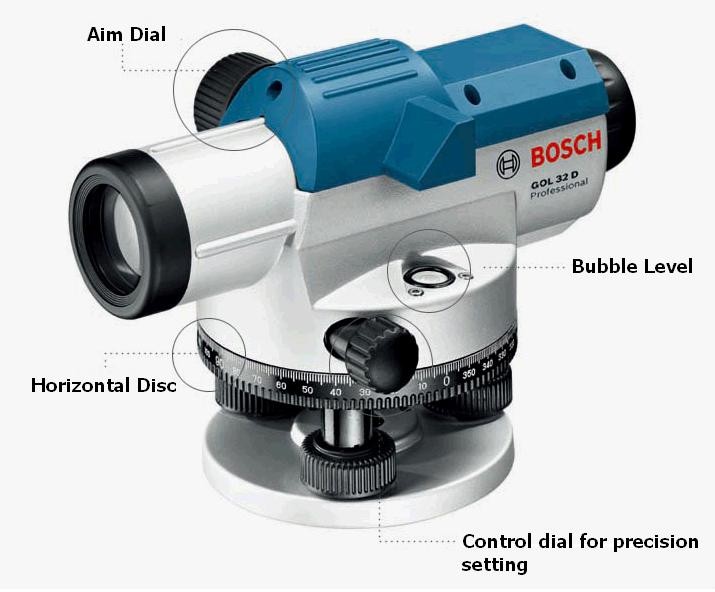 BOSCH GOL 32 D Professional Optical Level Kit Auto Leveling-Telescope