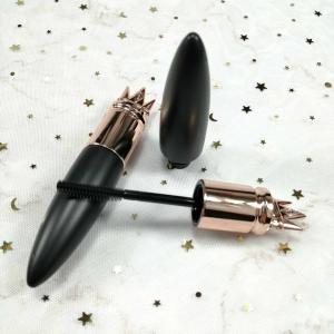 China Painting PMMA Cap Crown Black And Gold Plastic Mascara Tube 20g wholesale