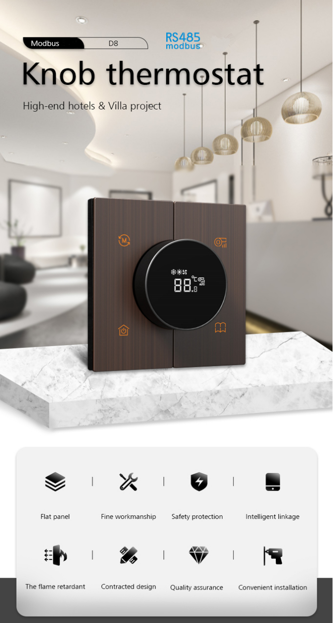 12 Voltage DC Smart Knob Thermostat Big Plastic Multi Color Panel