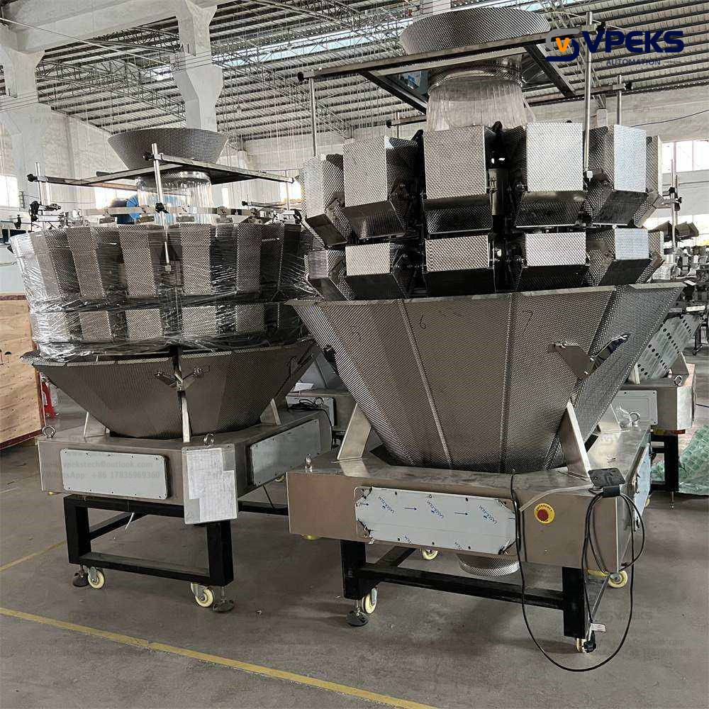 Automatic filling machine 2 heads weigher home use bean nuts letils cookies seeds manual dosing packing machine