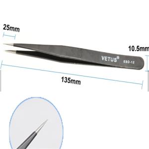 China 45 Degree 302 Stainless Steel ESD Pointed Tweezer wholesale