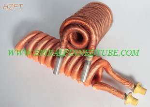 Copper or Copper Nickel Finned Tube Coil as Refrigeration Condenser / Refrigeration Evaporator