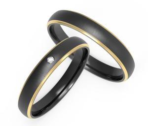 China IP Gold Rose Gold Rhodium Black Zirconium Ring Wedding Band Jewelry wholesale