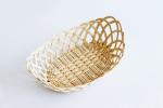 Hand Woven Mini Bamboo Basket Colored Single Ear For Food
