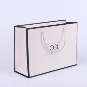 China White Coated Kraft Paper Shopping Bags 300G Custom Cardboard Bags wholesale