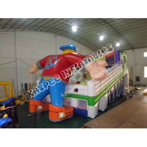 China Inflatable hockey man slide, ,Inflatable sport slide wholesale