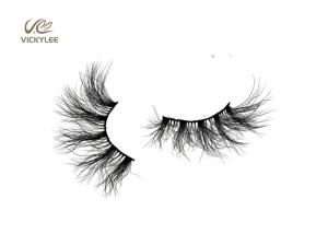 China Fashioned Fan Shaped 27MM Natural Wispy False Lashes wholesale