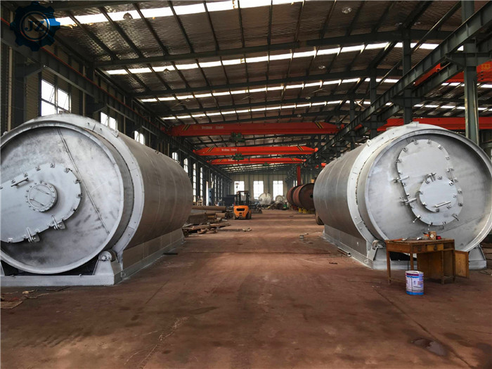 12ton 12tpd Automatic Waste Tire Recycling Pyrolysis Plant For Making Furnace Oil And Carbon Black, Steel