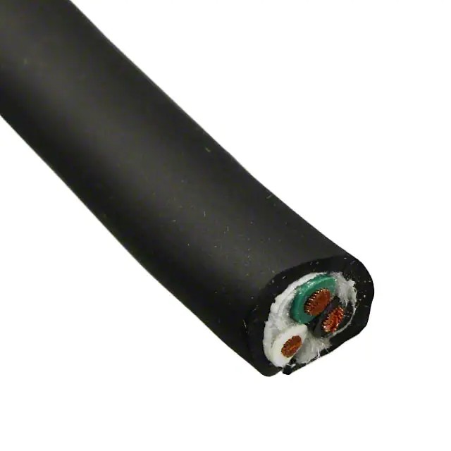 1951 / 3t Bk003 Alpha Wire Cable 3cond 18awg Black 250'