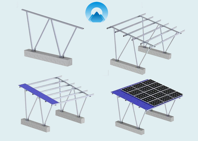 Commercial AL6005 Common Carport Solar PV Mounting System