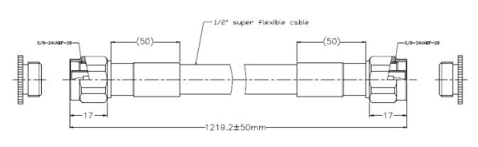 1/2" Superflex RF Jumper Cable With N Type Male To N Type Male RF Connector Oem