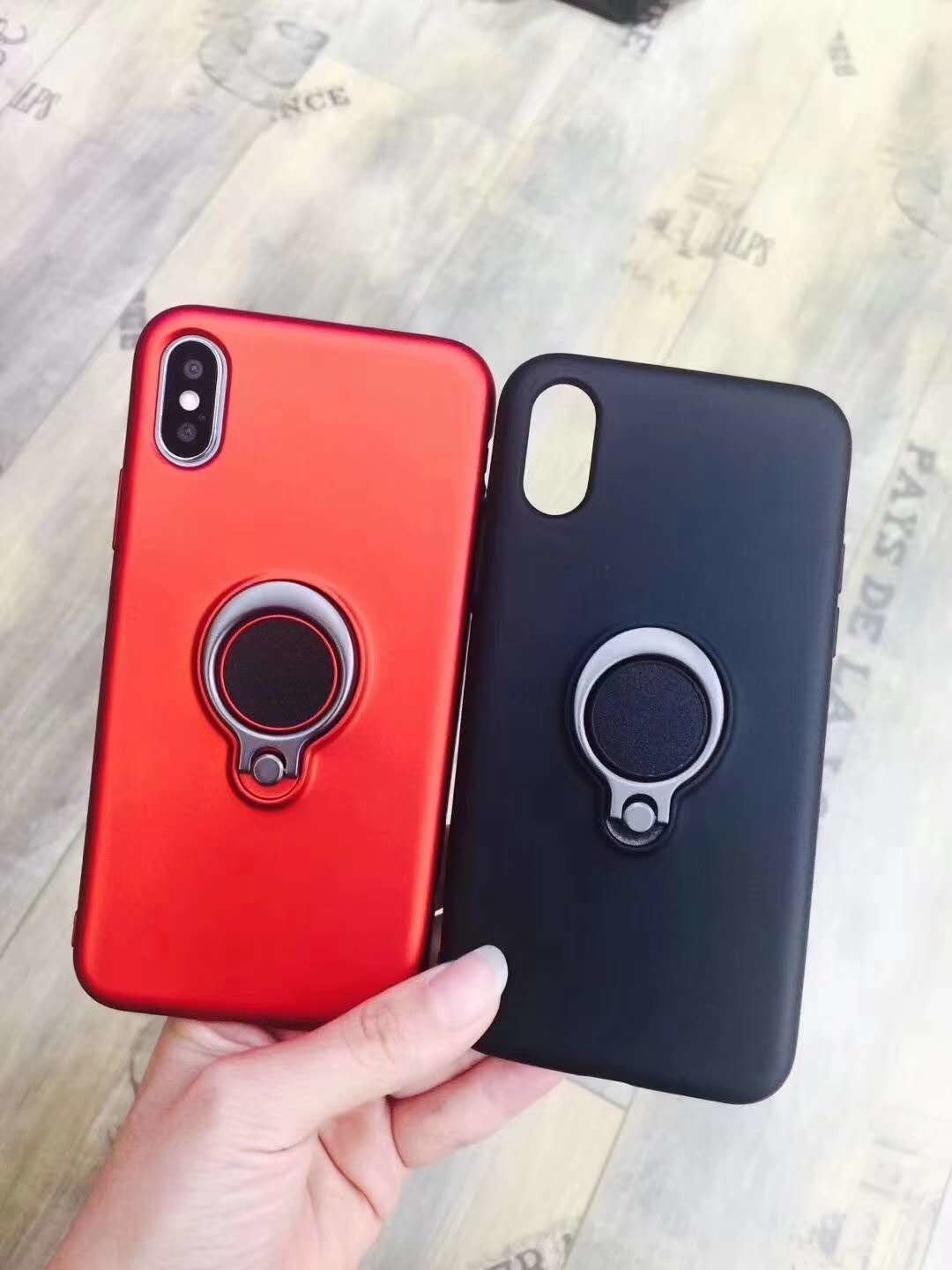 Paited Color Ring Magnetic Car Mount Holder Soft TPU Case Back Cover For Xiaomi Redmi NOTE6 Pro Redmi6/Redmi6A MI8SE S2