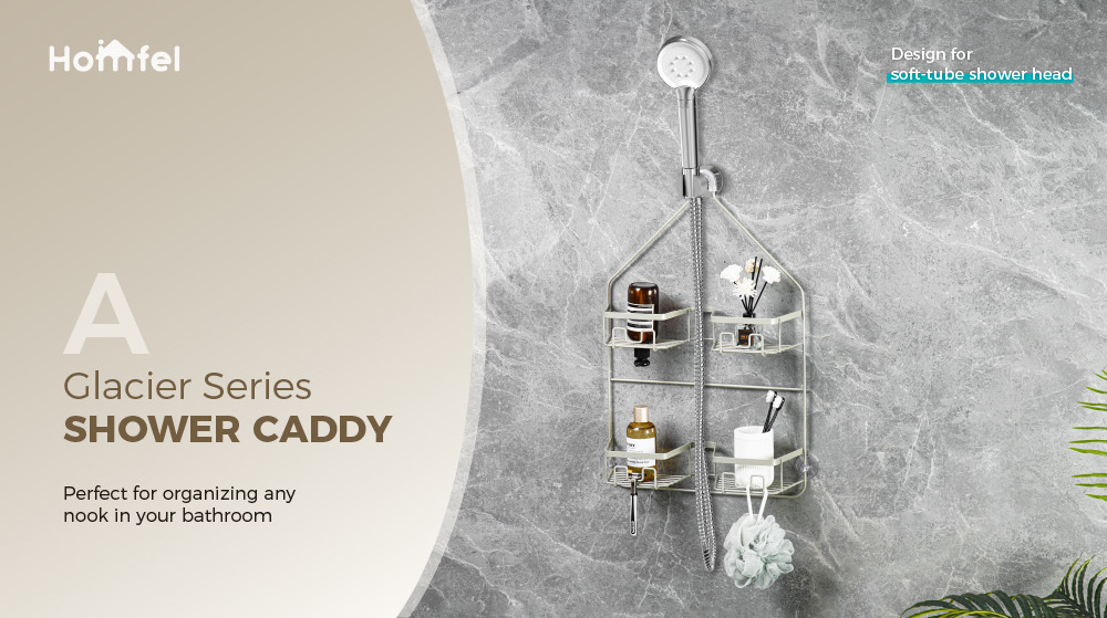 Hanging Bathroom Organizer Shower Shelf for Inside Shower No Drilling Racks Over Showerhead Rack Shower Caddy