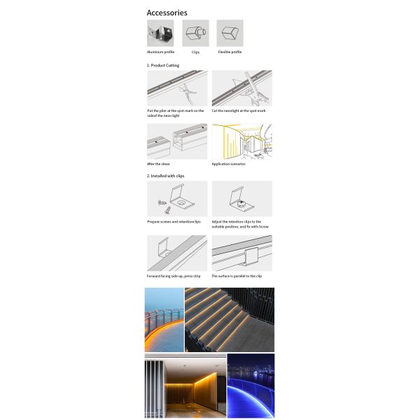 16*16 Low Voltage Silicone LED Light Strip Right Angle Waterproof 90° Curved Line Light