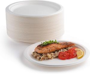 China OEM Microwave Safe Kraft Paper Plate Compostable Greaseproof wholesale