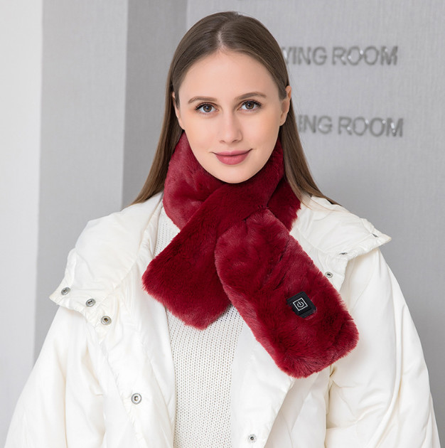 Third Gear Adjustable New Graphene Electric Heating Scarf USB Cold And Frost Resistant