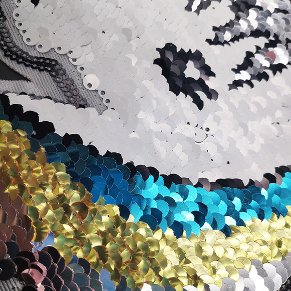 Delicate Reverse Sequin Unicorn Patch Handmade Pin Backing Any Size Available