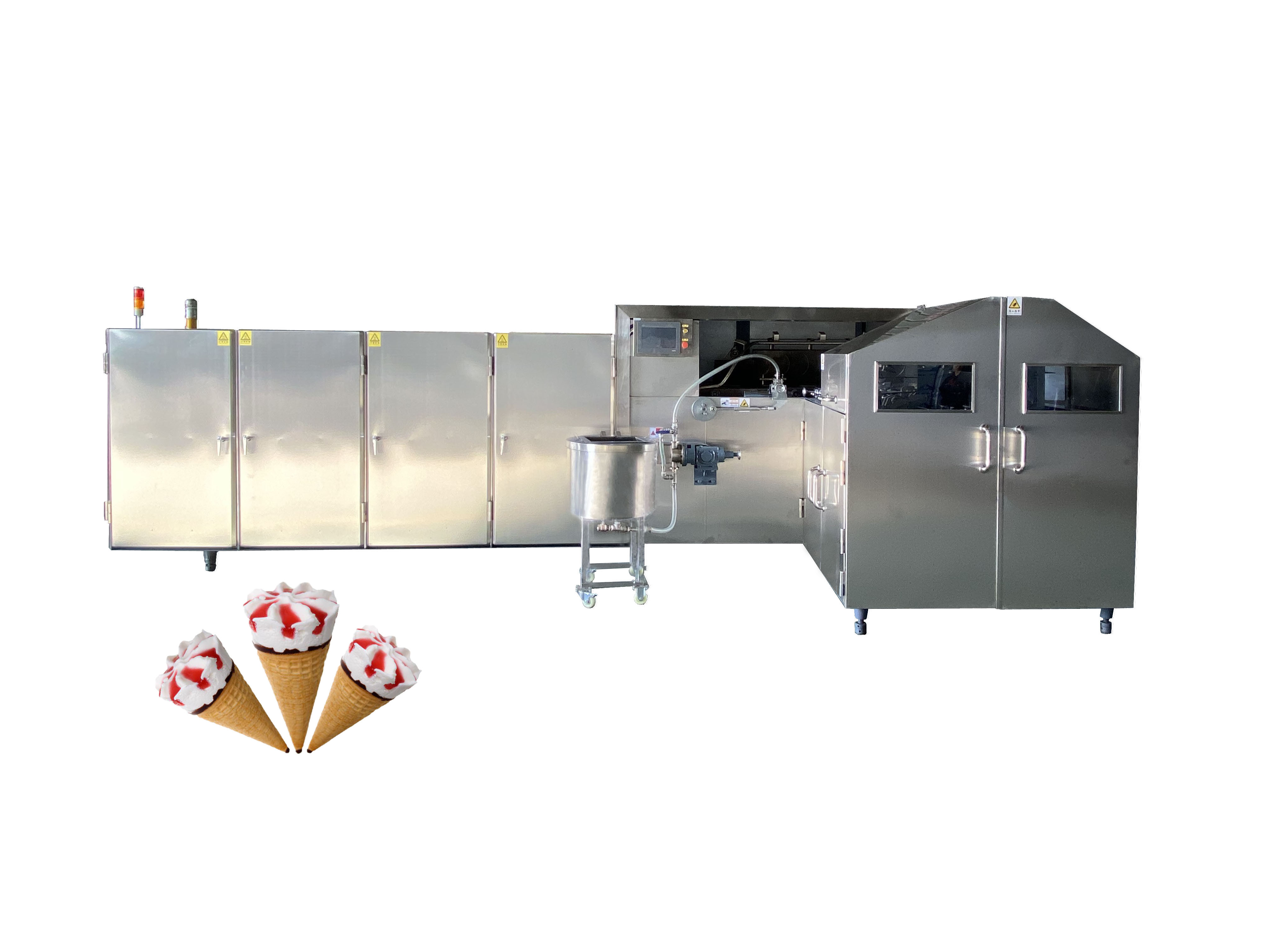 PLC 5000pcs/h 120mm waffle Sugar Cone Making Machine