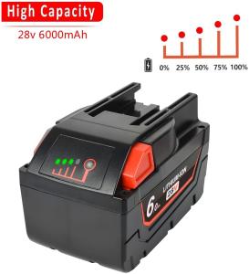 China Milwaukee Replacement Power Tool Battery 28V 6000mAh Lithium Battery Compatible with Milwaukee 48-11-2830 M28 wholesale
