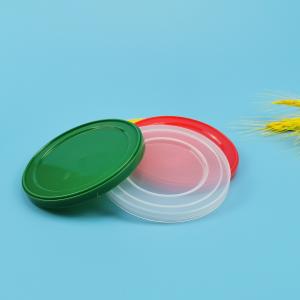China 53mm Aluminum Tinplate Can Food PE Plastic Lids wholesale