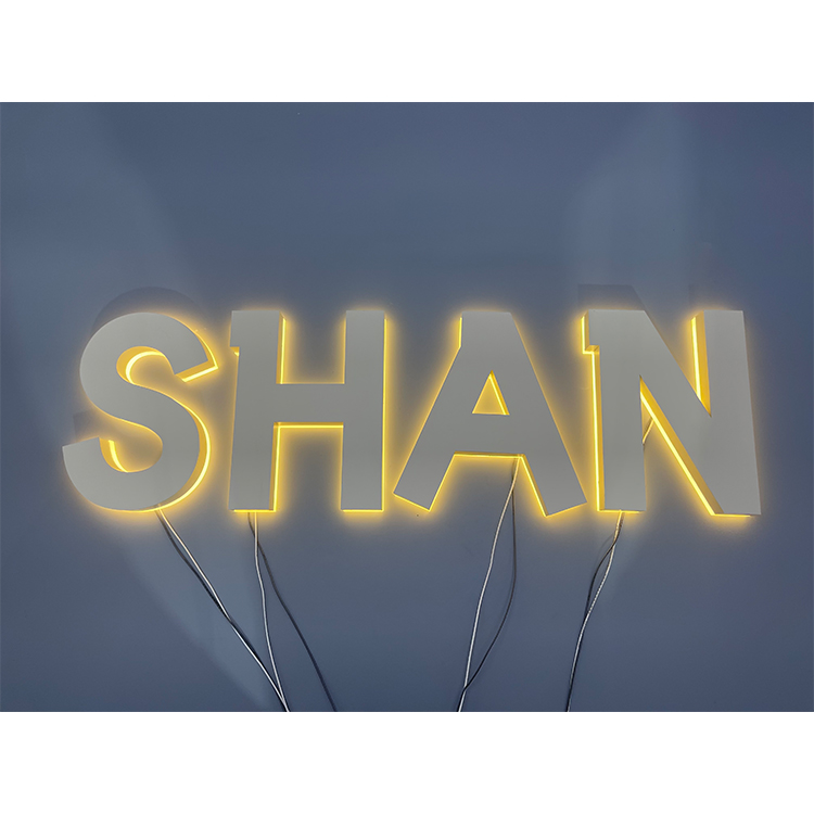 LED Luminous Character Outdoor Waterproof Exposed Light Front Desk Acrylic Crystal Character LED Luminous Character