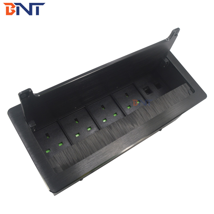 Cable management UK power desktop power brush socket for conference table