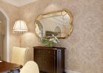 Classic Style Vinyl Golden Damask Pattern Wallpaper / WallCoverings Retro