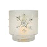 Snow Flake Glass Candle Holders