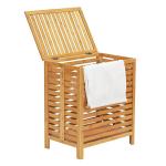 EU Certified Bamboo Laundry Storage Hamper Collapsible Waterproof