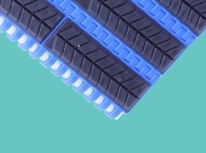 China ZY900FT-R1 Plastic flat top food grade modular belt rubber top friction top belts FDA food grade wholesale