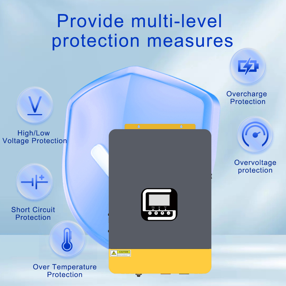6200W 48VDC Home Solar Inverter With Pure Sine Wave Output Overload Protection