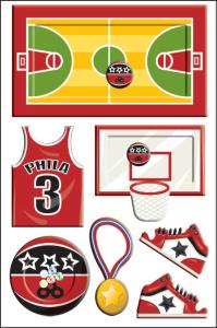 China Basketball Sports Type Vintage Toy Stickers As Promotional Items OEM &amp; ODM wholesale