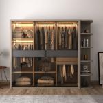 Cupboard Sliding Door Portable Wardrobe Closet Luxury Modern