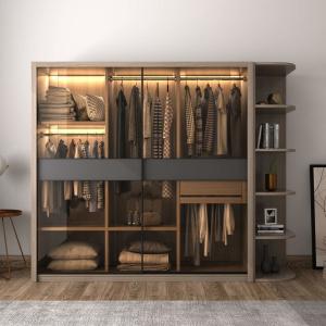 China Cupboard Sliding Door Portable Wardrobe Closet Luxury Modern wholesale