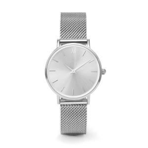 China Quartz Movement Ladies Silver Metal Watch , Women'S Stainless Steel Watch wholesale