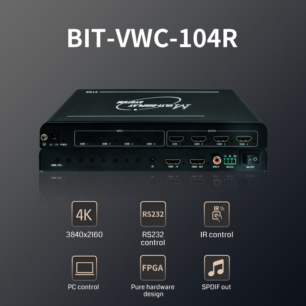 BIT-VWC-104R Multi Display Controller HDMI 2.0 Input 1920x1080 60Hz Output Energy