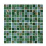 Classical Retro Style Green Glass Mosaic Tiles With Gold Line Bathroom Toilet