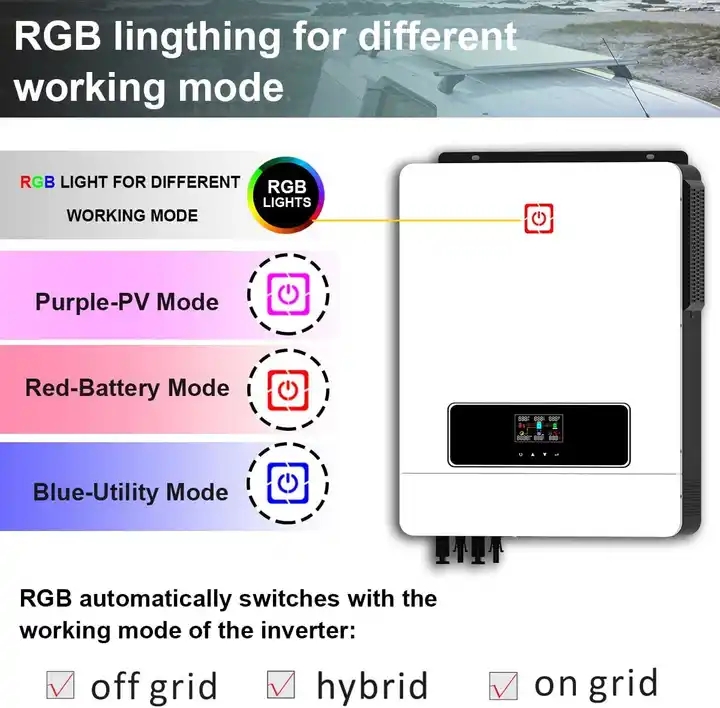 Big 240V Dc Ac Inverter To 240V Solar Solar Inverter 24Volt 8200Watt 110/220 Volt 18Kw - 20Kw Low Frequency Solar Inverters