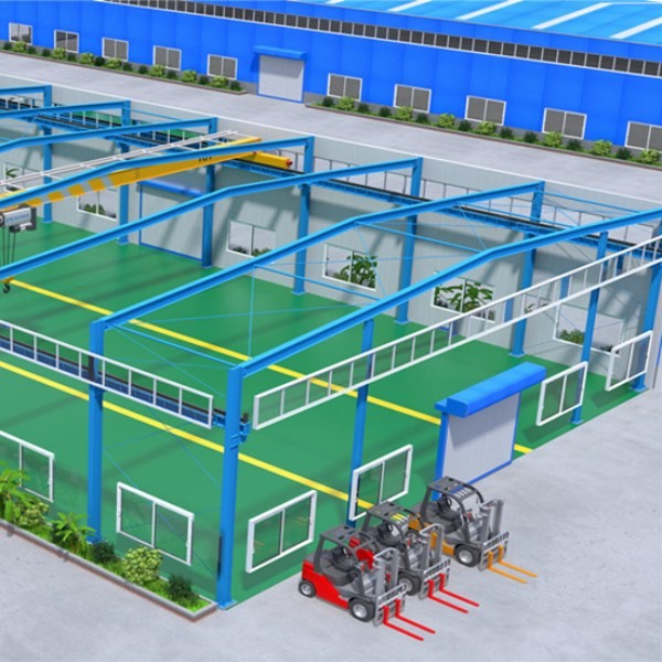 Prefab Portable Assembled Steel Structure Warehouse For Cargo Storage