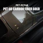 PET-PCF68 PET 6D Carbon Fiber Paint Protection Film Gold Fiber Car Vinyl Wrap