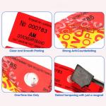 Magnetic Destruction Labels Red Security Stickers for Industrial Equipment