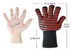 Hot Grilling Heat Resistant Silicone Cooking Gloves Double Sided Adhesive