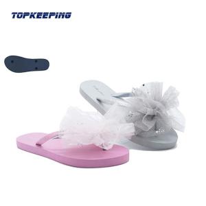 China Shiny Sequin Flower Floral Print Slippers With Glitter Strip wholesale
